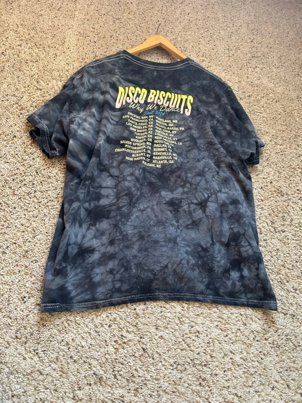 Disco Biscuit Why We Dance Tour 2024 Graphic Tee - Navy Tie-Dye - Picture 5 of 5